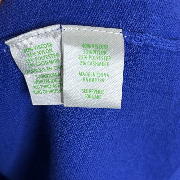 Lilly Pulitzer Dustin Cashmere Cardigan Blue Womens Size Small Open - Picture 4 of 6